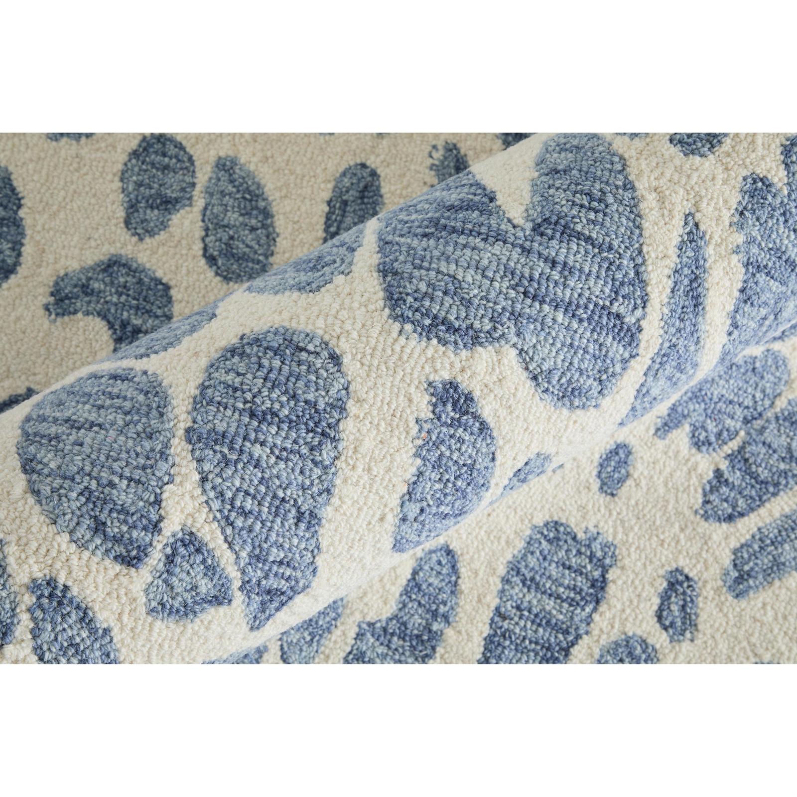 Feizy Wallace 8A39F Modern Abstract Rug in Blue/Ivory