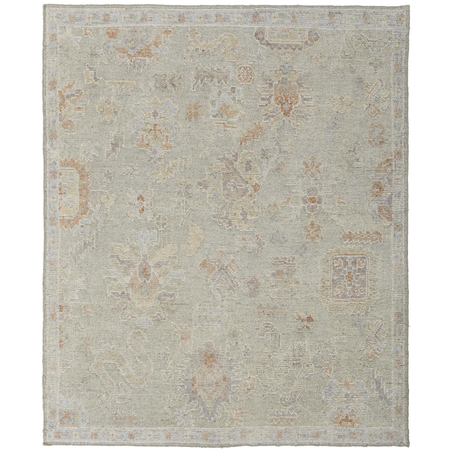 Feizy Grafton 69FNF Transitional Floral & Botanical Rug in Gray/Green/Blue