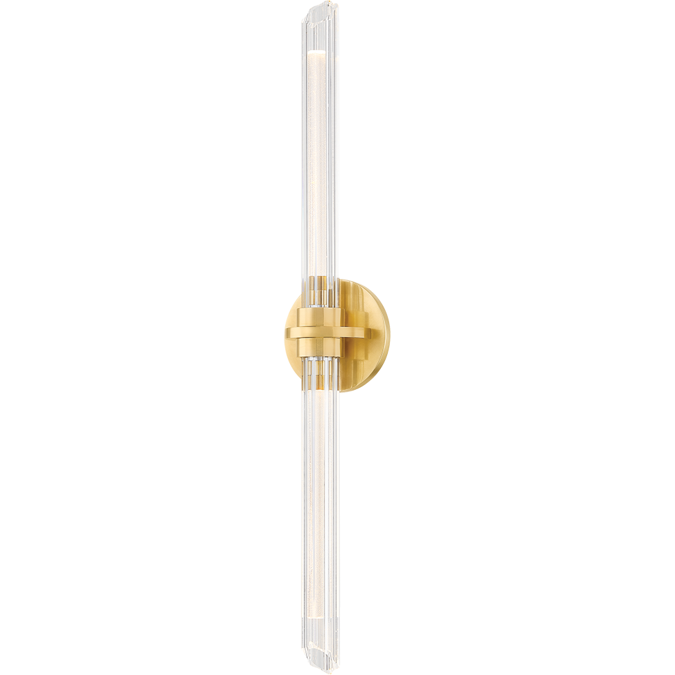 Hudson Valley Lighting Knighton 2 Light 4.75 inch Aged Brass Bath and Vanity Wall Light