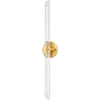 Hudson Valley Lighting Knighton 2 Light 4.75 inch Aged Brass Bath and Vanity Wall Light