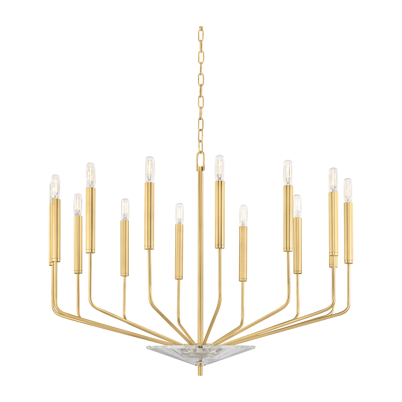 Hudson Valley Lighting Gideon 14 Light 33.25 inch Aged Brass Chandelier Ceiling Light