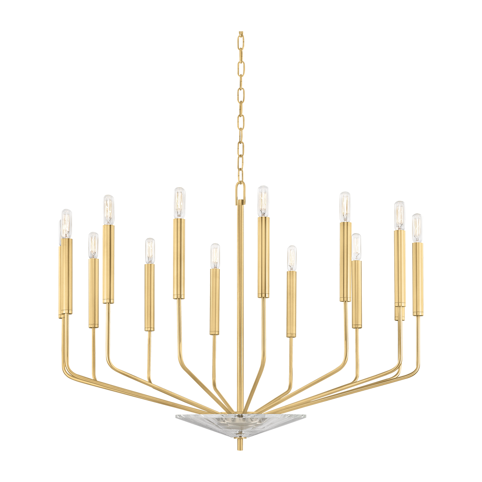 Hudson Valley Lighting Gideon 14 Light 33.25 inch Aged Brass Chandelier Ceiling Light