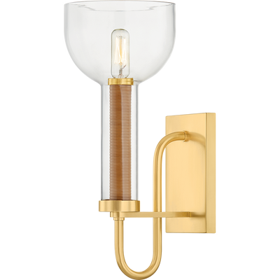 Hudson Valley Lighting Narrowsburg 1 Light Aged Brass Wall Sconce Wall Light