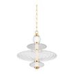 Hudson Valley Lighting Williams 1 Light 19 inch Aged Brass Pendant Ceiling Light