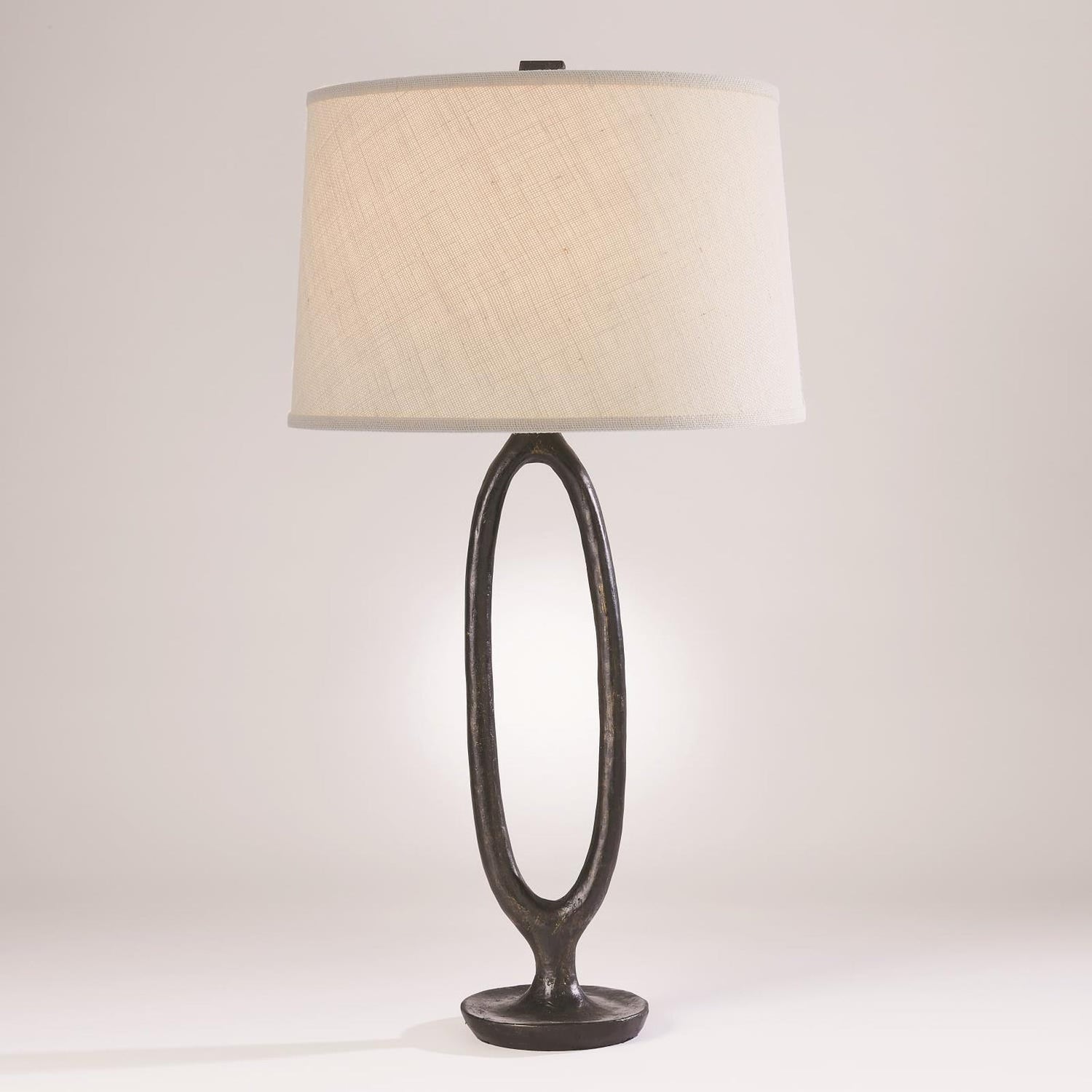 Global Views Bronze Ellipse Table Lamp