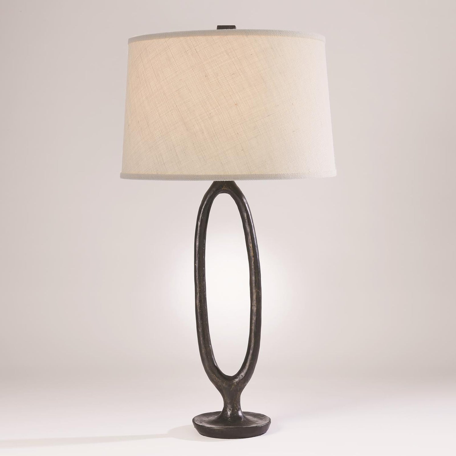 Global Views Bronze Ellipse Table Lamp