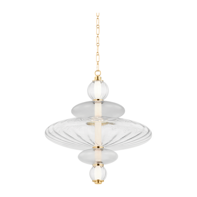 Hudson Valley Lighting Williams 1 Light 24.75 inch Aged Brass Pendant Ceiling Light