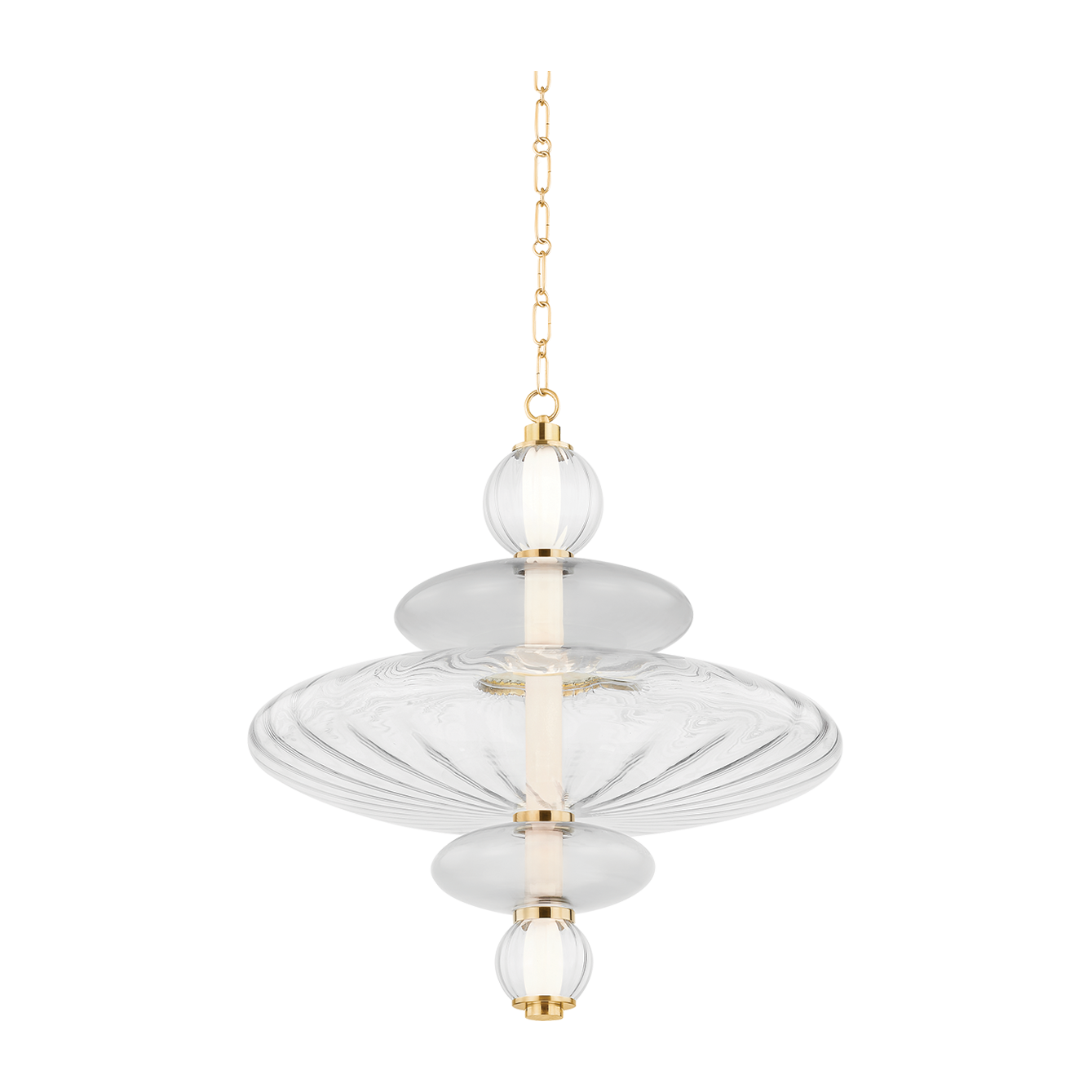 Hudson Valley Lighting Williams 1 Light 24.75 inch Aged Brass Pendant Ceiling Light