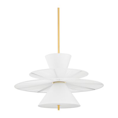 Hudson Valley Lighting Esperance 2 Light 30 inch Aged Brass Pendant Ceiling Light