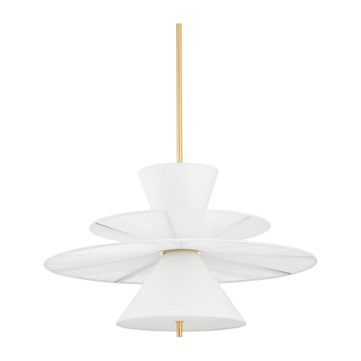 Hudson Valley Lighting Esperance 2 Light 30 inch Aged Brass Pendant Ceiling Light