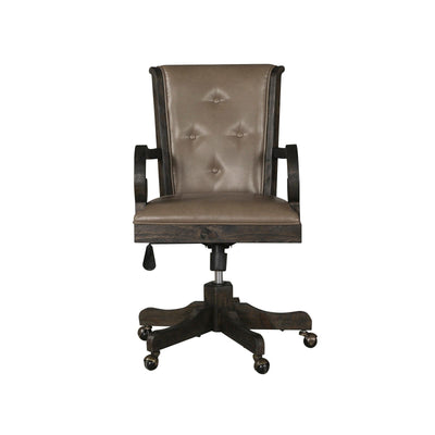 Magnussen Home Bellamy Peppercorn Fully Upholstered Swivel Chair