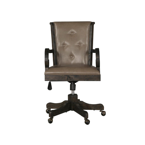 Magnussen Home Bellamy Peppercorn Fully Upholstered Swivel Chair