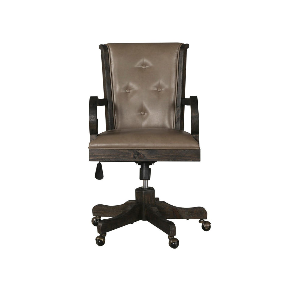 Magnussen Home Bellamy Peppercorn Fully Upholstered Swivel Chair