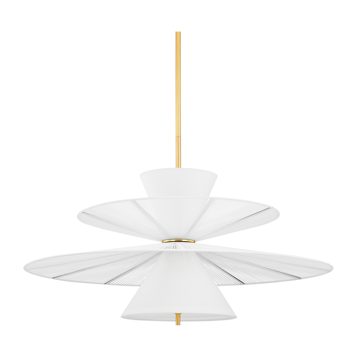 Hudson Valley Lighting Esperance 2 Light 42.25 inch Aged Brass Chandelier Ceiling Light