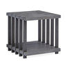 Magnussen Home Eldridge Weathered Gravel And Satin Bronze Rectangular End Table