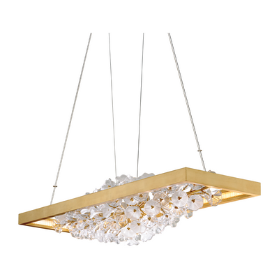 Corbett Jasmine 1 Light 18 inch Gold Leaf Linear Ceiling Light