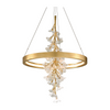 Corbett Jasmine 1 Light 28 inch Gold Leaf Chandelier Ceiling Light