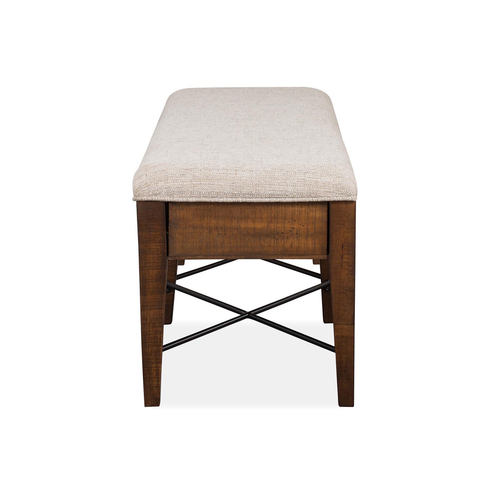 Magnussen Home Bay Creek Toasted Nutmeg Upholstered Bench