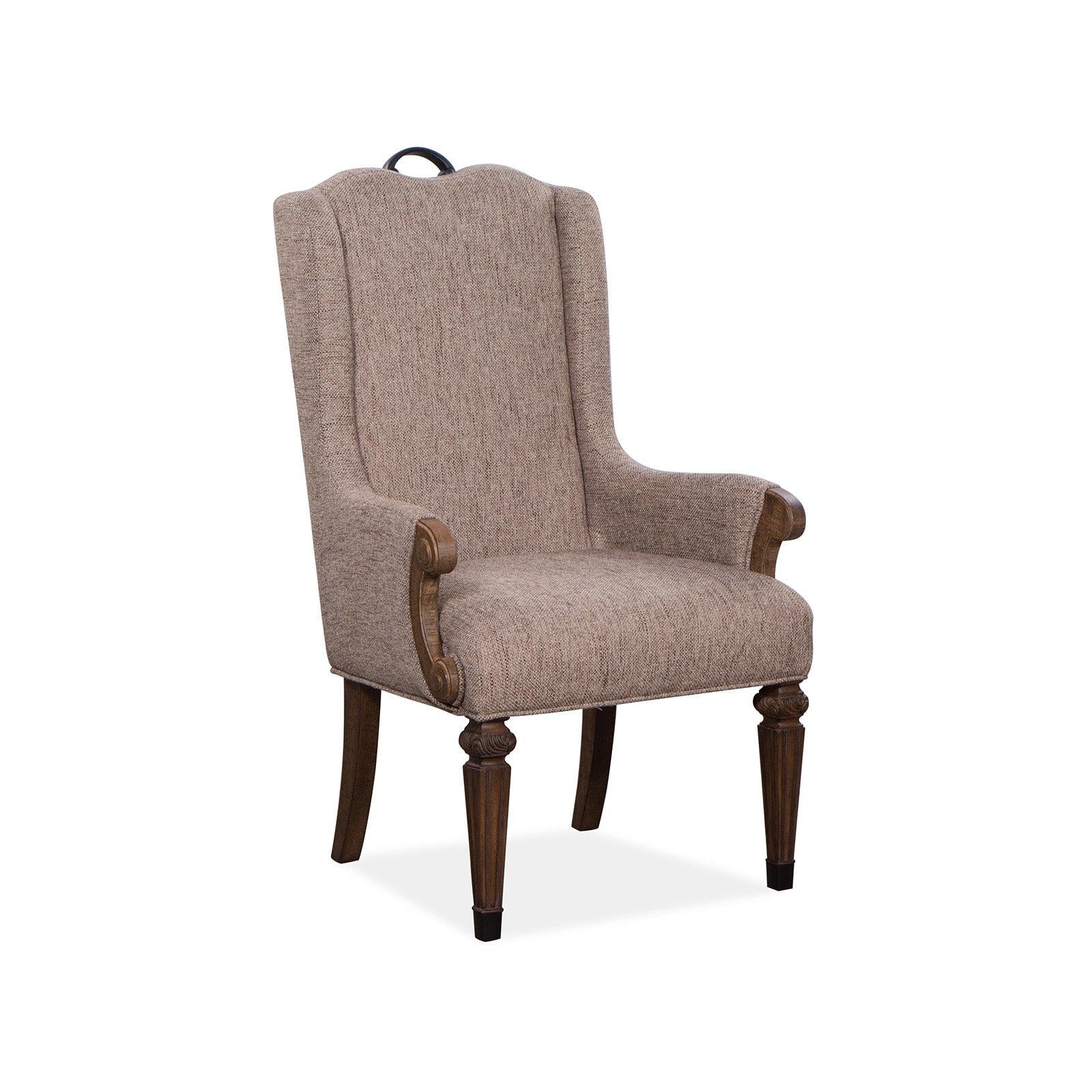 Magnussen Home Durango Willadeene Brown Upholstered Host Chair Set of 2