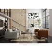 Feizy Kimball 8A32F Transitional Abstract Rug in Ivory/Brown/Tan