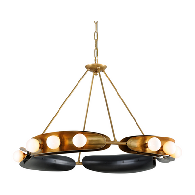 Corbett Hopper 12 Light Vintage Brass Chandelier Ceiling Light