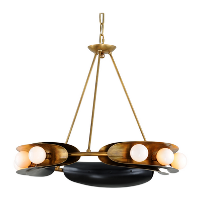 Corbett Hopper 9 Light Vintage Brass/Black Brass Chandelier Ceiling Light