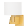 Hudson Valley Lighting Brampton 1 Light 7.5 inch Aged Brass Wall Sconce Wall Light