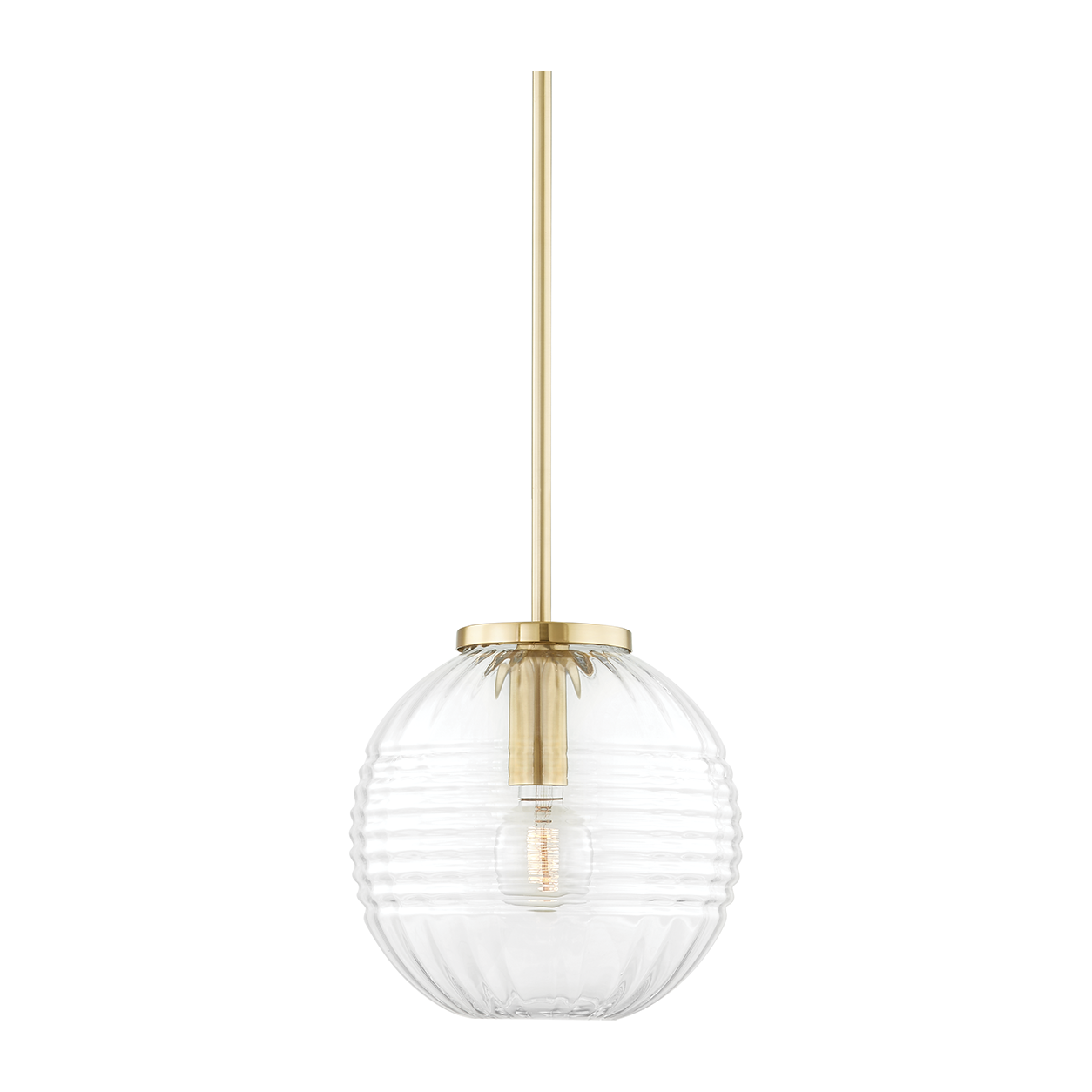 Hudson Valley Lighting Bay Ridge 1 Light 12 inch Aged Brass Pendant Ceiling Light
