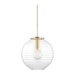 Hudson Valley Lighting Bay Ridge 1 Light 17 inch Aged Brass Pendant Ceiling Light Clearance