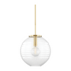 Hudson Valley Lighting Bay Ridge 1 Light 17 inch Aged Brass Pendant Ceiling Light Clearance