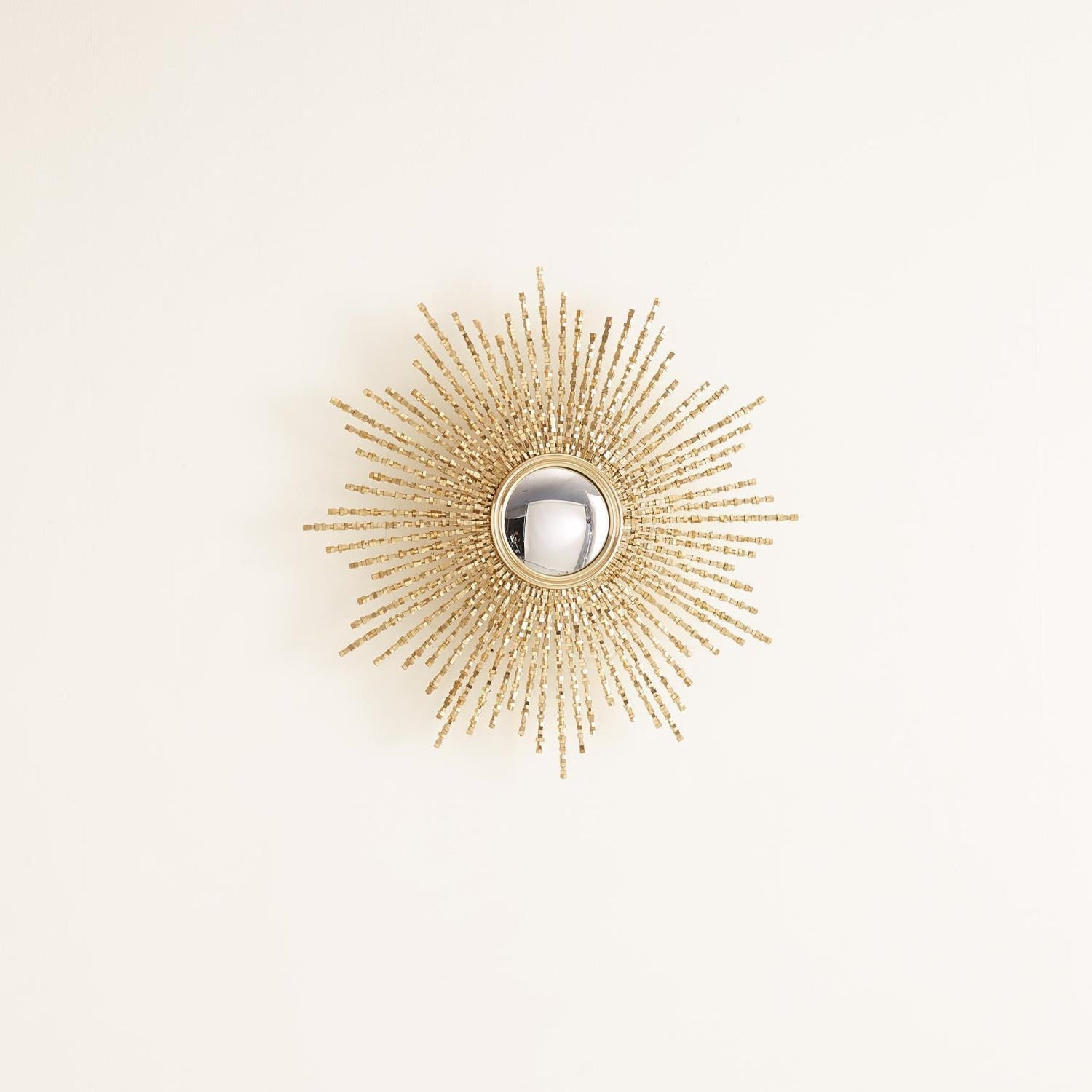 Global Views Square Beaded Burst Mirror