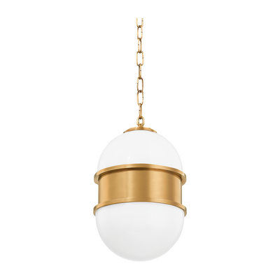 Corbett Broomley 1 Light Vintage Brass Pendant Ceiling Light
