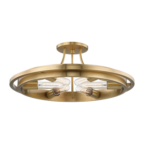 Hudson Valley Lighting Chambers 6 Light 21 inch Semi Flush Ceiling Light Clearance