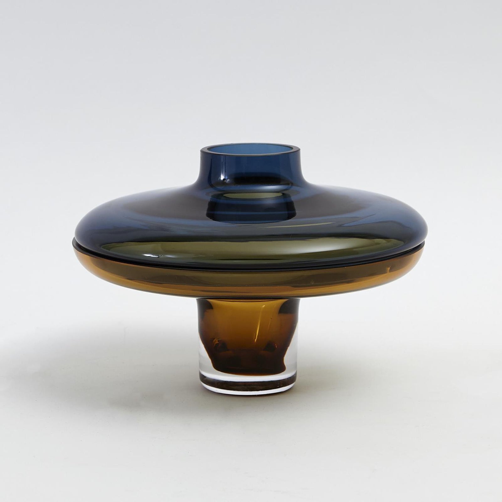 Global Views Over Amber Cobalt Vase