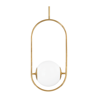 Corbett Everley 1 Light Vintage Brass Pendant Ceiling Light