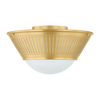 Hudson Valley Lighting Elsmere 1 Light Aged Brass Flush Mount Ceiling Light