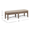 Magnussen Home Paxton Place Dovetail Grey Upholstered Bench
