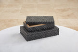 Global Views Black Horn Box Woven