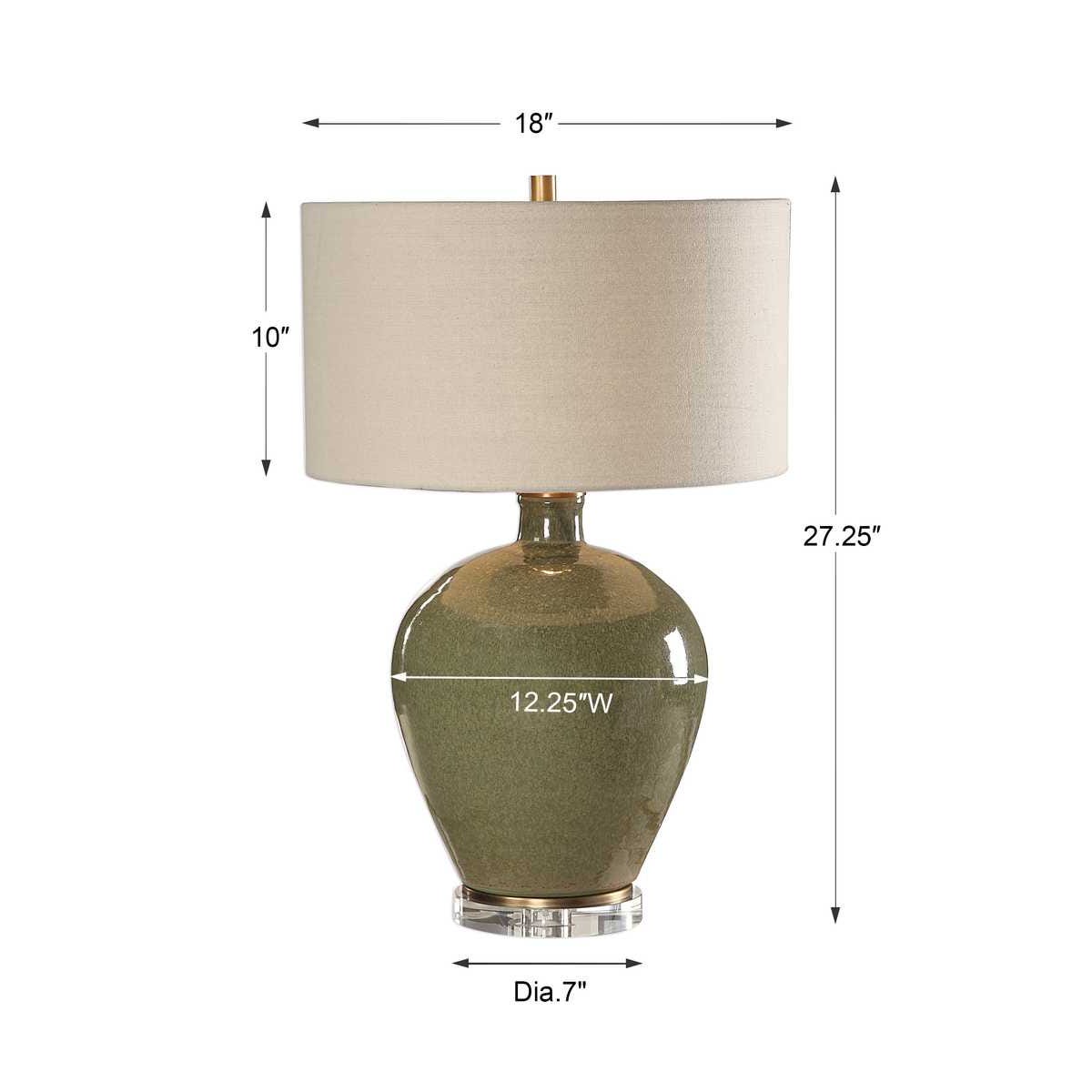 Uttermost Elva Emerald Table Lamp