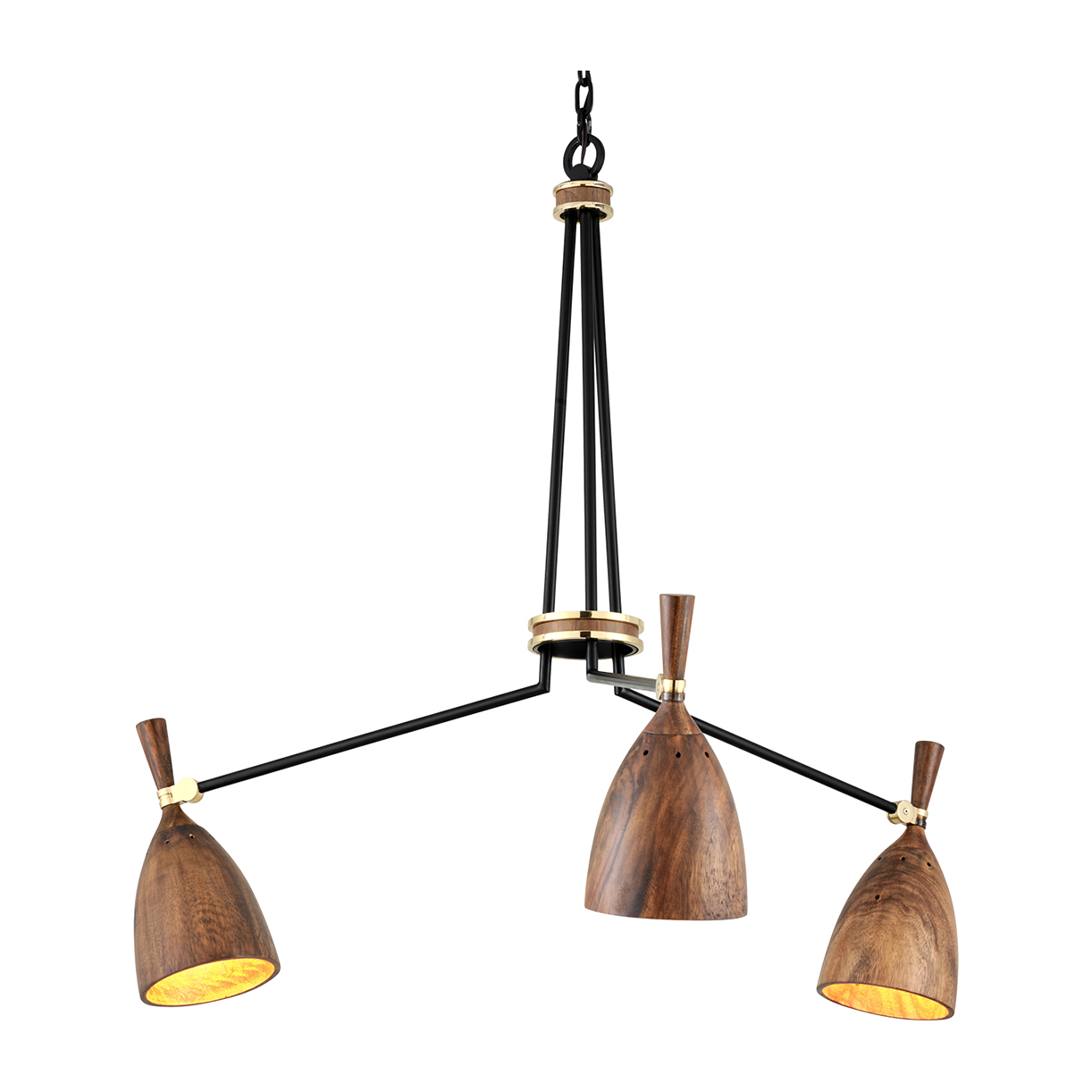 Corbett Utopia 3 Light Soft Black Chandelier Ceiling Light DSC