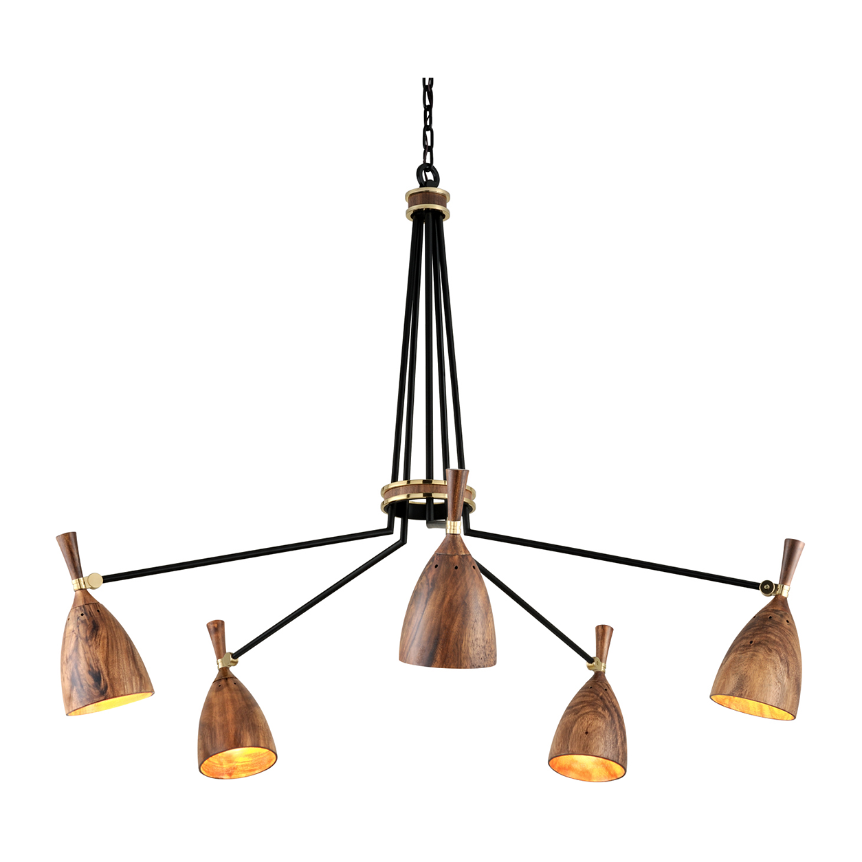 Corbett Utopia 5 Light Soft Black Chandelier Ceiling Light