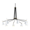 Corbett Utopia 8 Light Black Brass Off White Shades Chandelier Ceiling Light Clearance