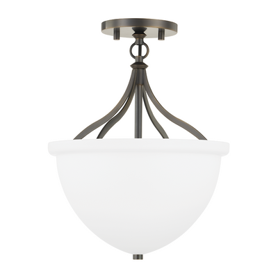 Hudson Valley Lighting Browne 1 Light 11.25 inch Distressed Bronze Semi Flush Ceiling Light Clearance