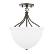 Hudson Valley Lighting Browne 1 Light 11.25 inch Distressed Bronze Semi Flush Ceiling Light Clearance
