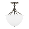 Hudson Valley Lighting Browne 1 Light 11.25 inch Distressed Bronze Semi Flush Ceiling Light Clearance