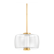 Hudson Valley Lighting Beau 1 Light 15 inch Aged Brass Pendant Ceiling Light