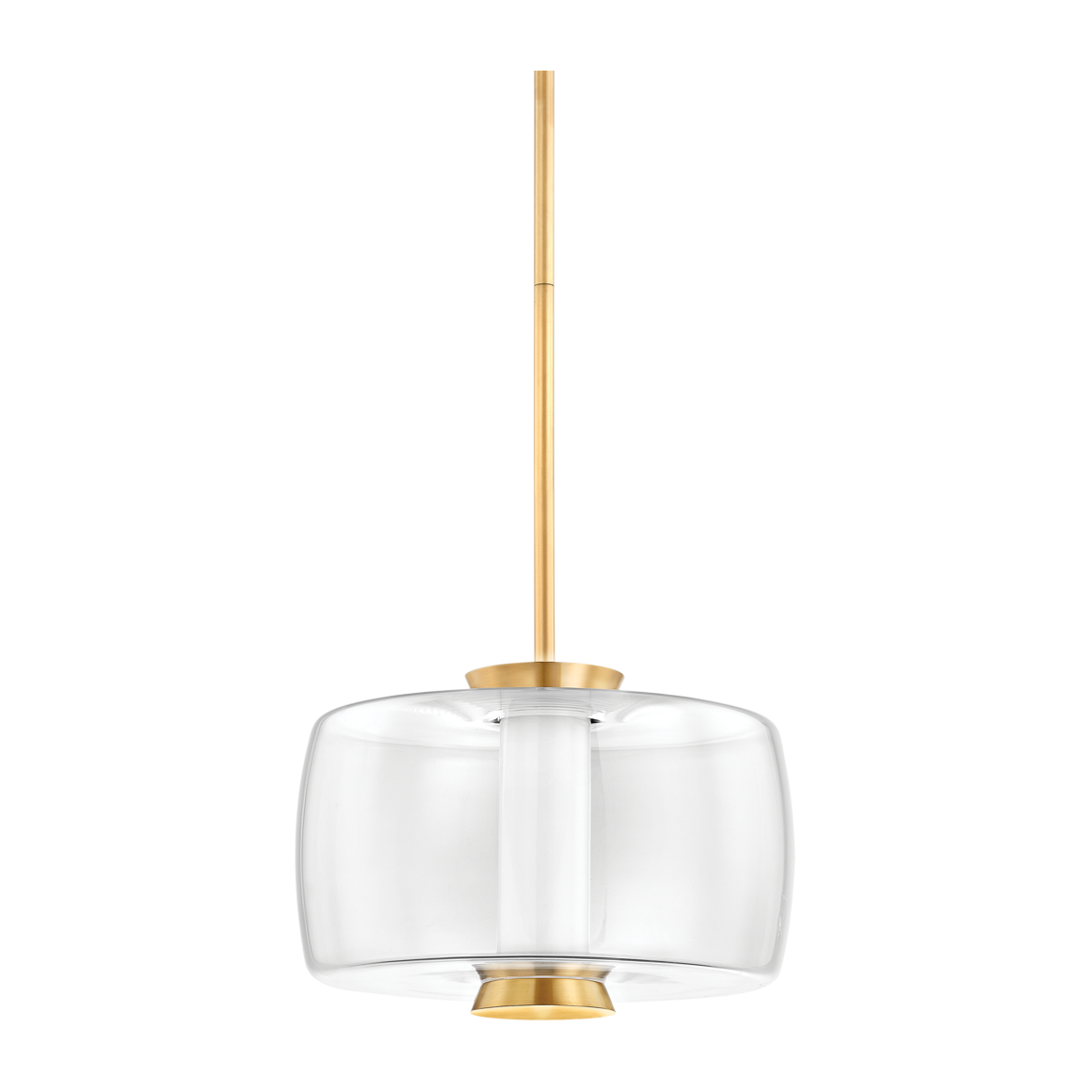 Hudson Valley Lighting Beau 1 Light 15 inch Aged Brass Pendant Ceiling Light