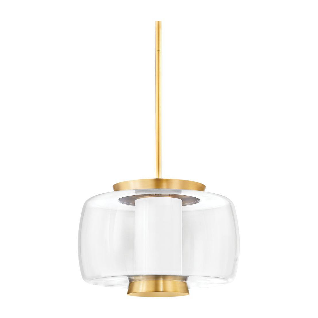 Hudson Valley Lighting Beau 1 Light 20 inch Aged Brass Pendant Ceiling Light