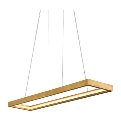 Corbett Jasmine 1 Light Gold Leaf Linear Ceiling Light