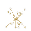 Hudson Valley Lighting Saratoga 16 Light 62.5 inch Aged Brass Chandelier Ceiling Light